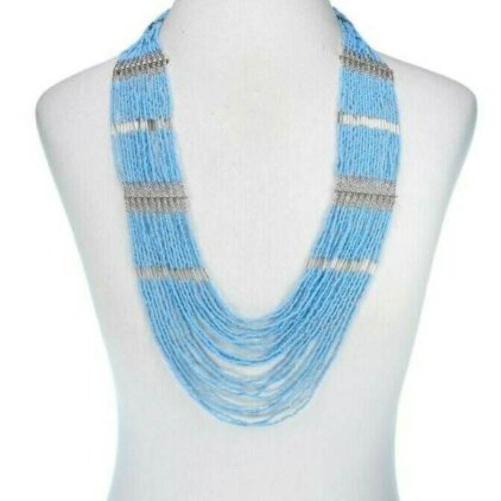 Himalayan Gems Larimar 20 Strands Beaded Necklace